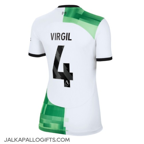 Liverpool Virgil van Dijk #4 Vieraspaita Naiset 2023-24 Lyhythihainen